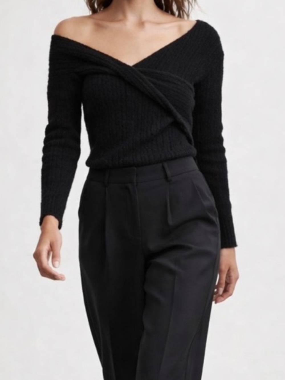 Rails | Florence Alpaca Blend Off-The-Shoulder Model-Off-Duty Sweater Size Small